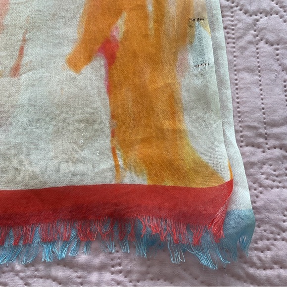 Dupatta Designs Cashmere Wrap.  @20” Wide, @70” Length.  Small Snags See Pics - Picture 4 of 5